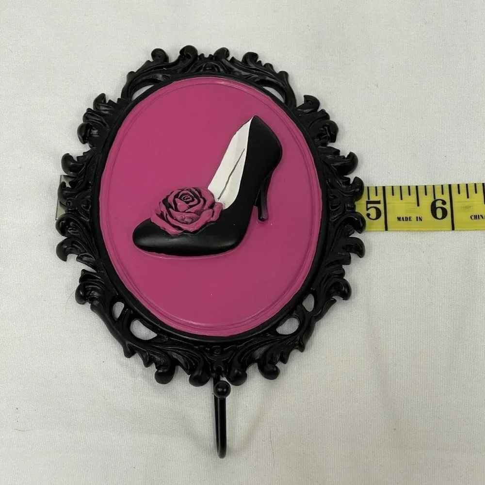Boutique Wall Hooks Hangers Set of 3 Dress Shoes Heels Coat Home Decor Black Pin